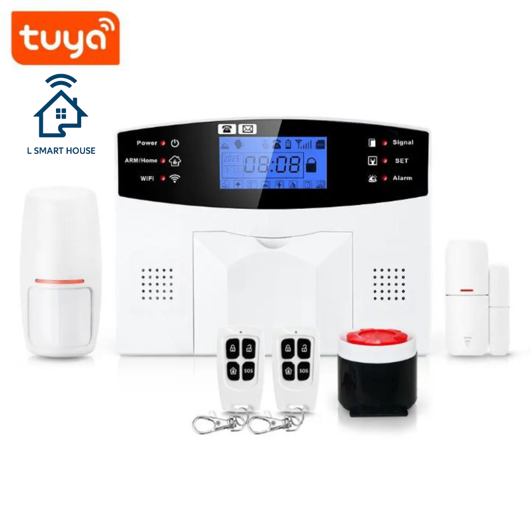 Sistema de alarme residencial GSM Tuya Smart WiFi 4G com 99 zonas sem fios e 7 zonas com fios