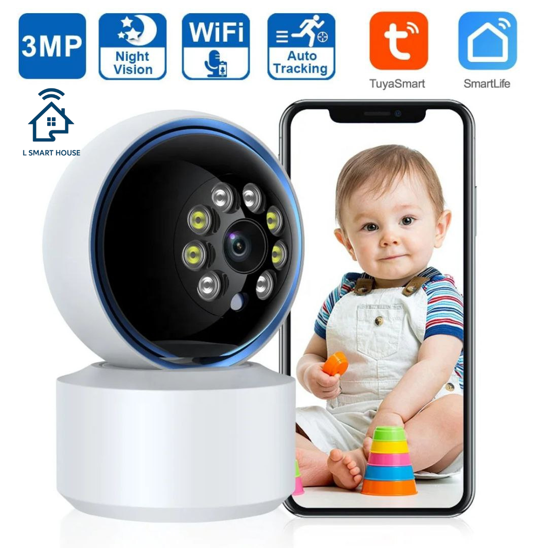 Câmera Tuya Smart 3MP, 4MP e 5MP sem fio WiFi