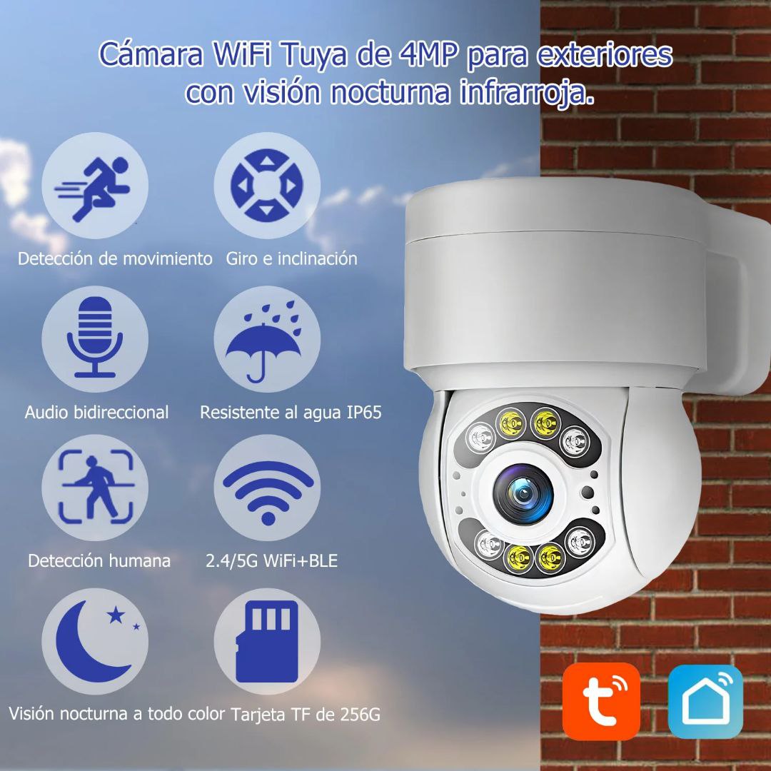 Câmera Tuya Smart WiFi Extreme Black Light Night Full Color de 3MP