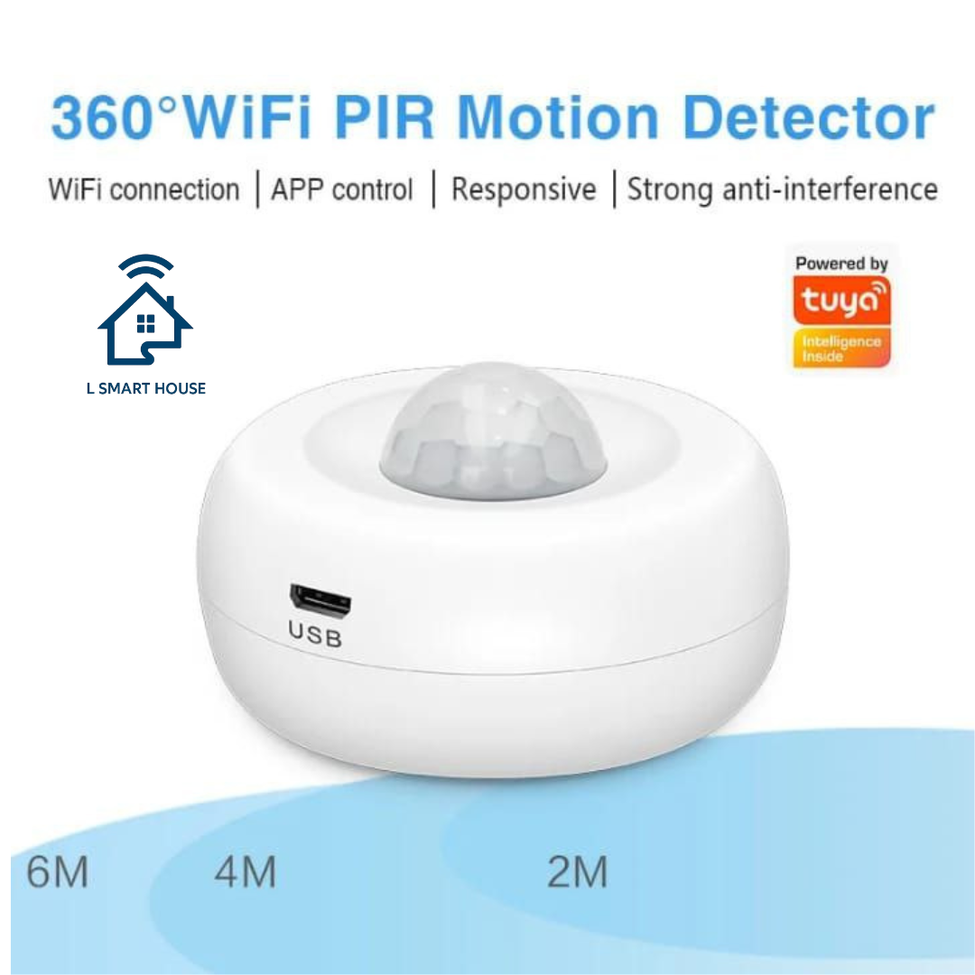 Sensor PIR de teto e sensor de luz tuya smart wifi 2 em 1