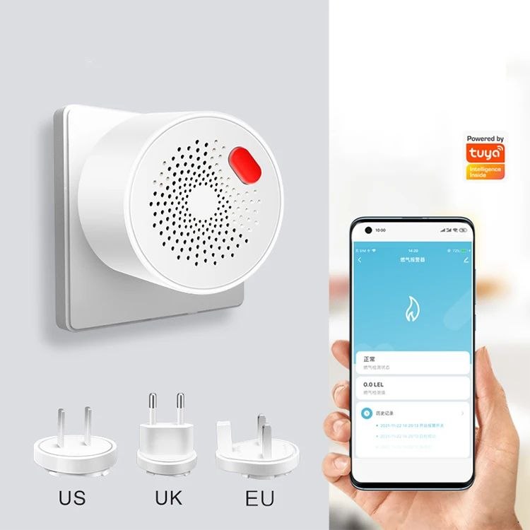 Sensor de Gás Wi-Fi Tuya Smart