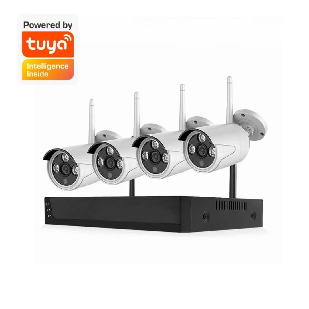 Kit de Câmera IP Tuya Smart 2.0MP WiFi à Prova d'Água