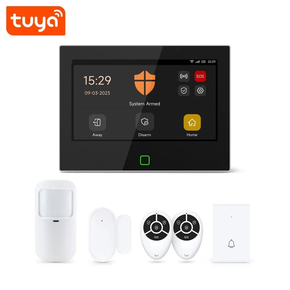 Kit de Sistema de Alarme Residencial Tuya Smart WiFi 4G GSM
