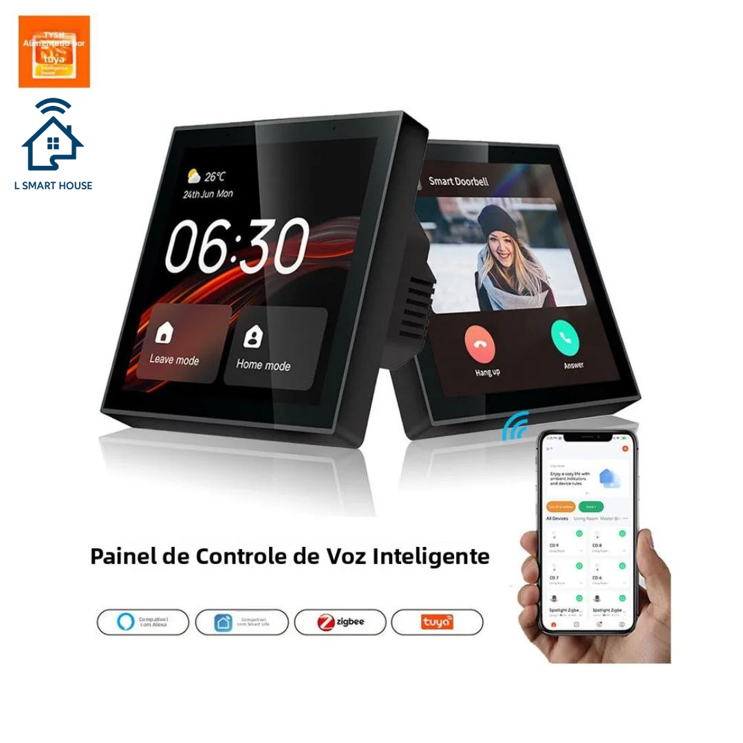 Painel de controle com Alexa integrada (WiFi+Zigbee +BLE)