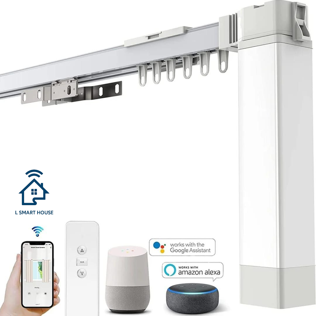 Motor de cortina inteligente WiFi e controle remoto RF
