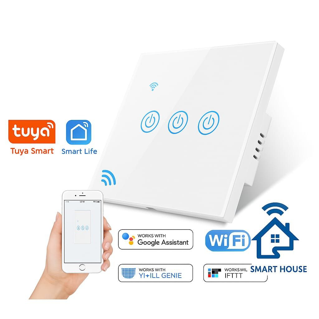 Interruptor Triplo inteligente Wifi Tuya