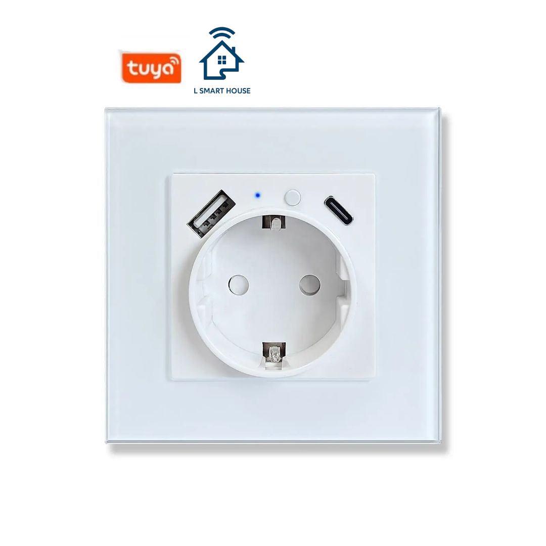 Tomada de parede inteligente Wi-Fi Tuya